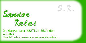 sandor kalai business card